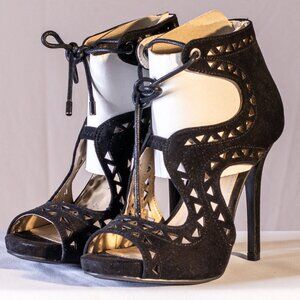 New, J LO Black Suede Heels
